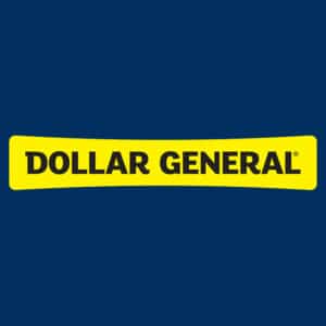 The dollar general logo on a blue background.