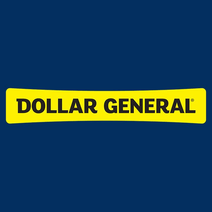 The dollar general logo on a blue background.